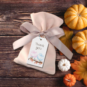 Pumpkin Gender Reveal Thank you Gift Tags