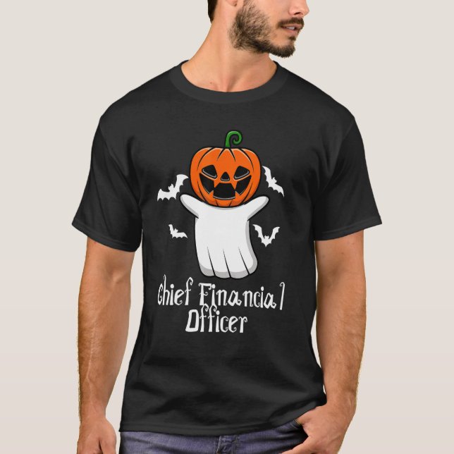 Pumpkin Ghost Chief Financial Officer Halloween Cf T-Shirt (Front)