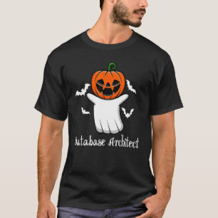 Pumpkin Ghost Database Architect Db Halloween T-Shirt