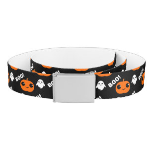 Pumpkin Ghost Halloween Pattern Belt
