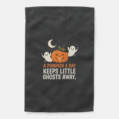 Pumpkin Ghost Halloween Quote Design_1 Garden Flag