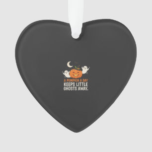 Pumpkin Ghost Halloween Quote Design_1 Ornament
