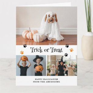 Pumpkin Ghost Pet Photo Halloween Card