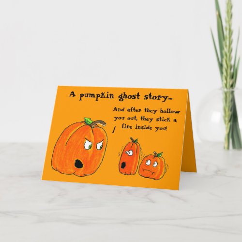 PUMPKIN GHOST STORY HALLOWEEN greeting card
