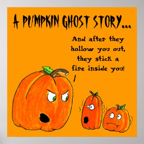 PUMPKIN GHOST STORY HALLOWEEN print