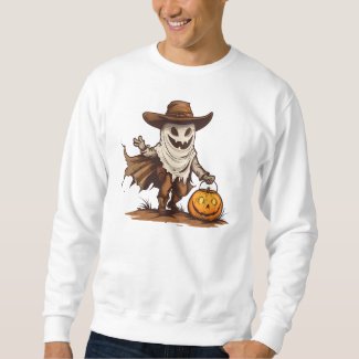 Pumpkin Ghost Trick or Treat Shop Sweatshirt