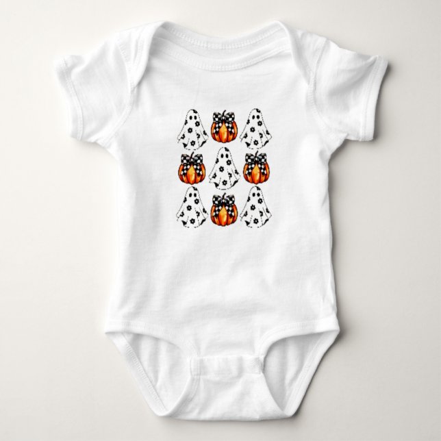Pumpkin Ghoul Squad Baby Bodysuit (Front)