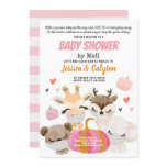Pumpkin Girl Baby Shower By Mail Woodland Animal Invitation Pumpkin Girl Baby Shower By Mail Woodland Animal Invitation