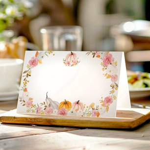 Pumpkin Girl Food Tent Place Card