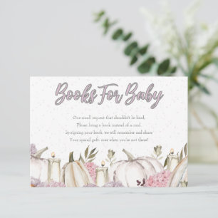 Pumpkin Girl Pink Baby Shower Books For Baby Card