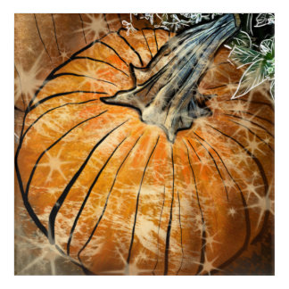 Pumpkin Glam Acrylic Print
