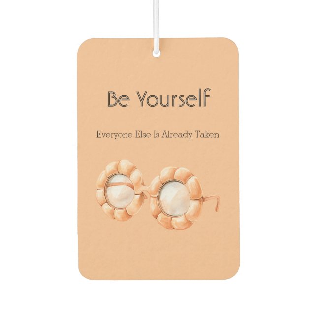 Pumpkin Glasses Be Yourself Air Freshener (Front)