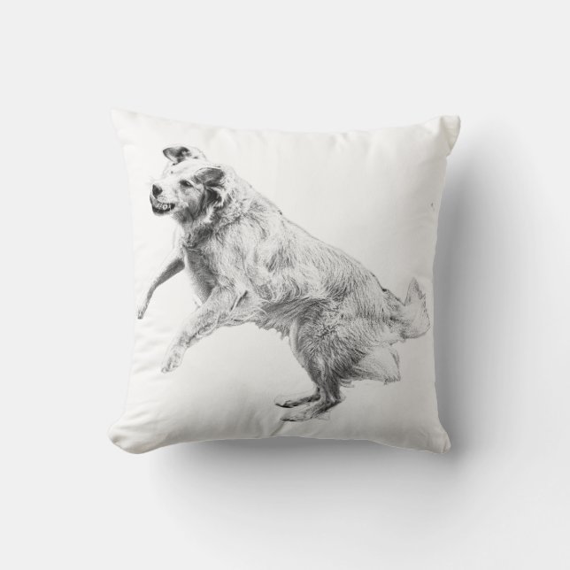 Pumpkin Glow and Leaping Joy Throw Pillow (Front)