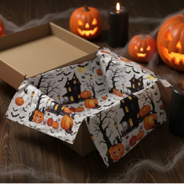 Pumpkin Glow Party Tissue Sheets For Halloween Paper (Creator Uploaded)