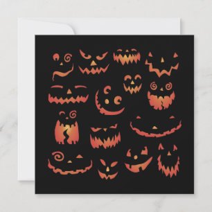 Pumpkin Glowing Halloween Party Invitations