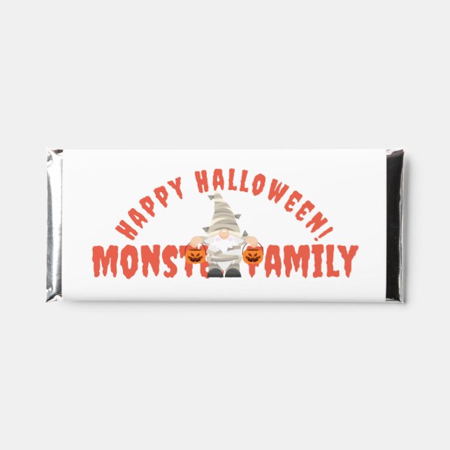 Pumpkin Gnome Halloween  Hershey Bar Favors (Front)