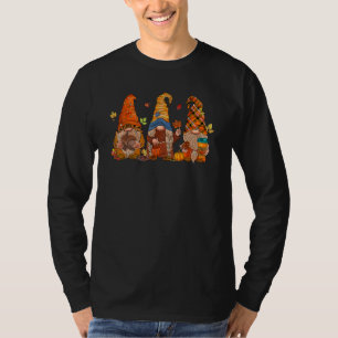 Pumpkin Gnomes Fall Autumn Cute Halloween Thanksgi T-Shirt
