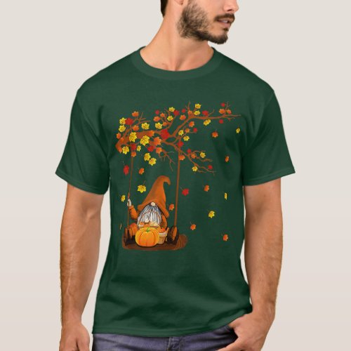Pumpkin Gnomes Fall Autumn Cute Halloween Thanksgi T_Shirt