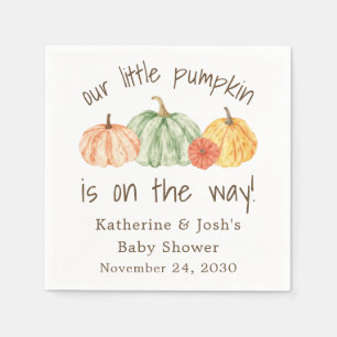 Pumpkin Gourd Autumn Baby Shower Napkins