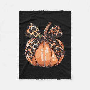 Pumpkin Graphic Vintage Thanksgiving Fall Women Au Fleece Blanket
