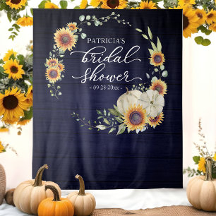 Pumpkin Greenery Autumn Bridal Shower Backdrop