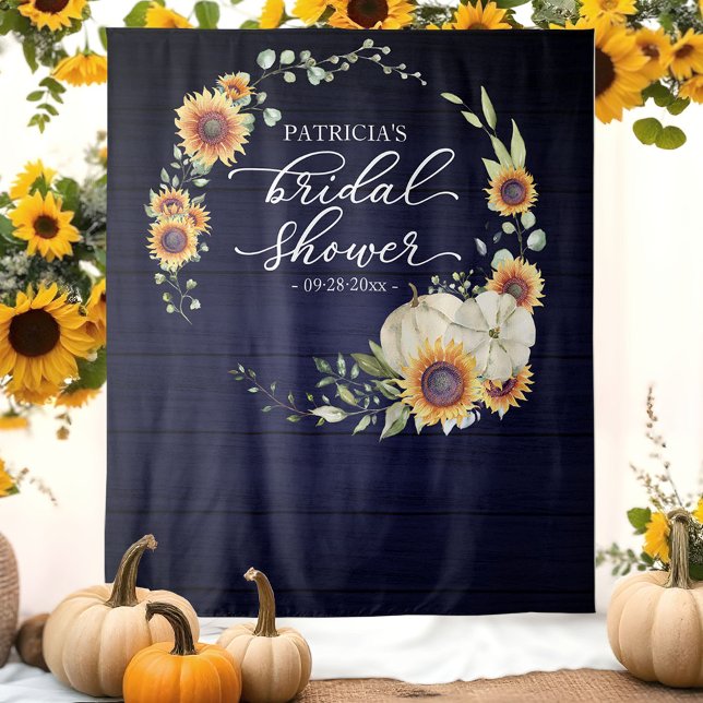 Pumpkin Greenery Autumn Bridal Shower Backdrop (Creator Uploaded)