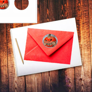 Pumpkin Grin Classic Round Sticker