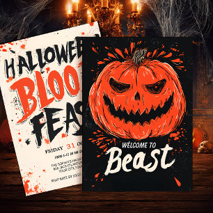 Pumpkin Grin Halloween Party Invitation