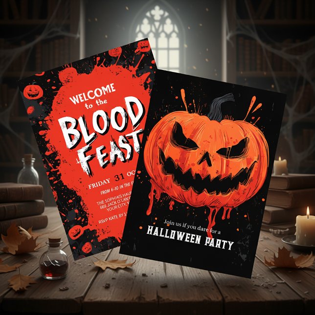 Pumpkin Grin Halloween Party Invitation (Creator Uploaded)