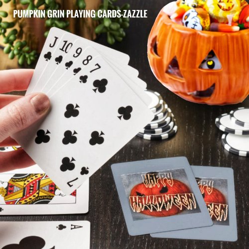 Pumpkin Grin Poker Cards