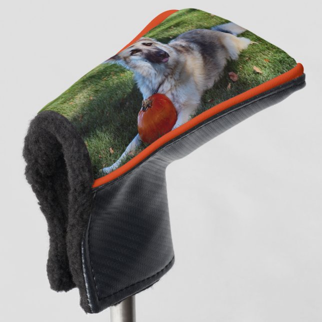 Pumpkin GSD Golf Head Cover (3/4 Front)
