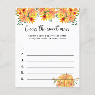 Pumpkin - Guess the Sweet Mess - Baby Shower Game