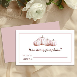 Pumpkin Guessing Game Cards Blush Fall Shower
