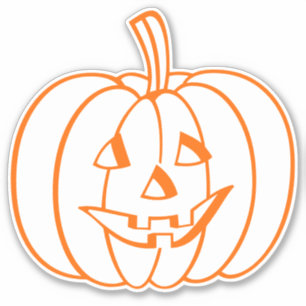 Pumpkin Halloween 6"x6" Custom-Cut Vinyl Stickers