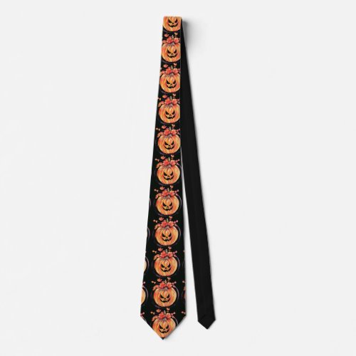 Pumpkin Halloween Art Neck Tie