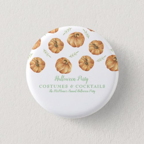 Pumpkin Halloween Button