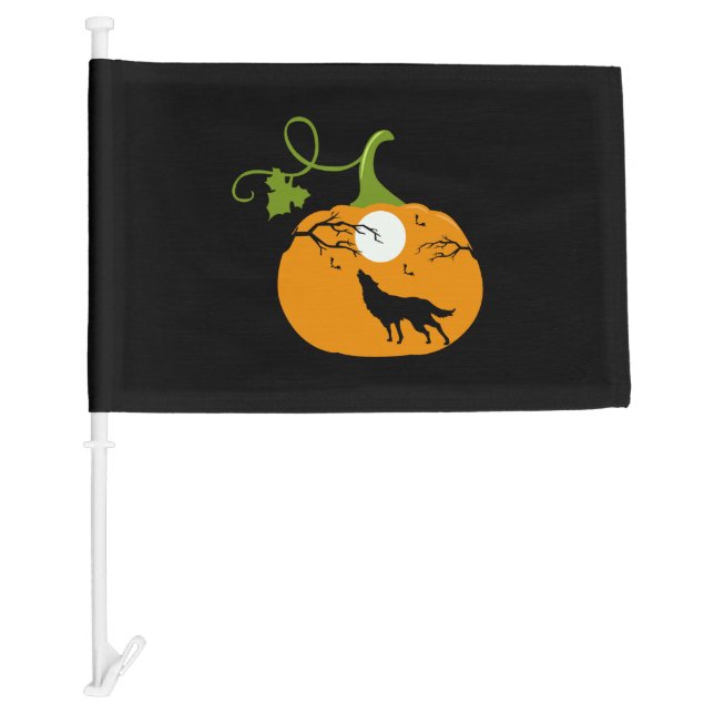 Pumpkin Halloween                       Car Flag (Front)