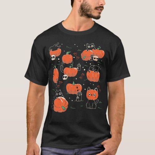 Pumpkin Halloween Cats by Tobe Fonseca T_Shirt