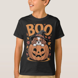 Pumpkin Halloween Cavalier King Charles Spaniel T-Shirt
