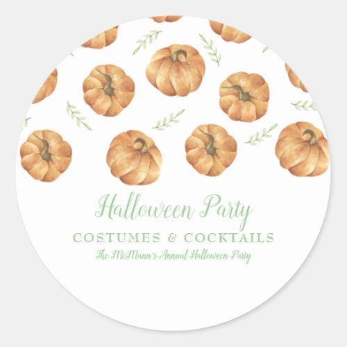 Pumpkin Halloween Classic Round Sticker
