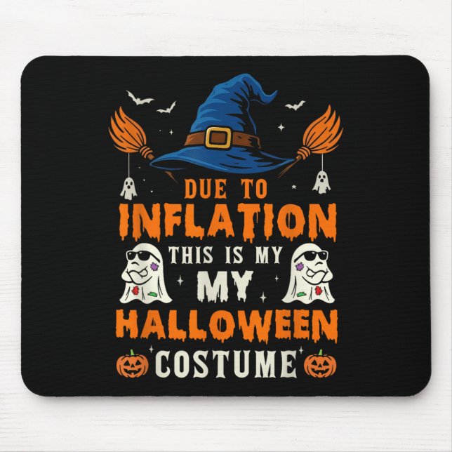 Pumpkin Halloween Costume Men Women Funny Hallowee Mouse Pad (Front)