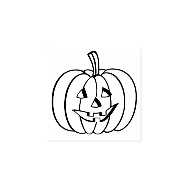 Pumpkin Halloween Decor Custom Rubber Stamp (Imprint)