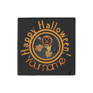 Pumpkin Halloween decor Stone Magnet