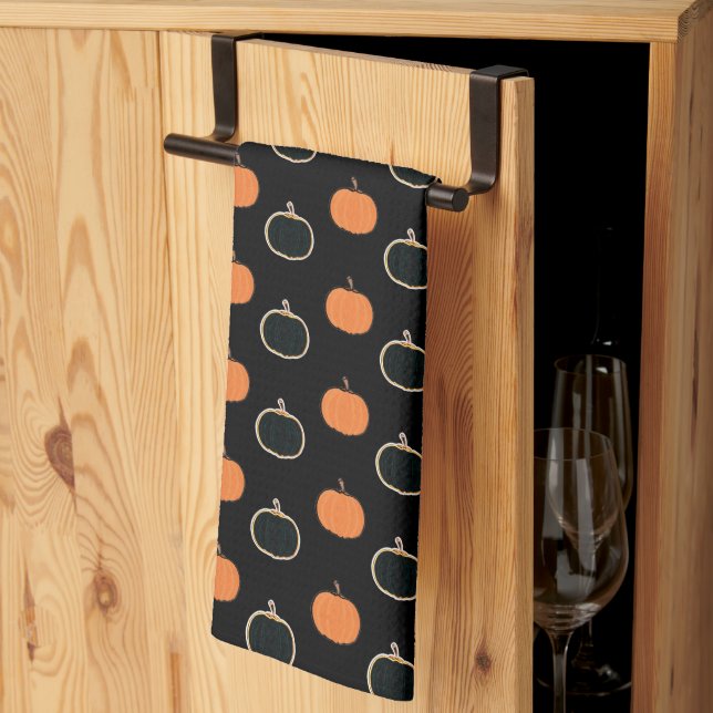 Pumpkin/Halloween/Fall/Autumn  Kitchen Towel (Thirds Fold)