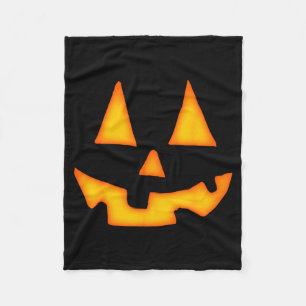 Pumpkin Halloween For Men Women Jack O Lantern Fac Fleece Blanket