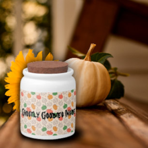 Pumpkin halloween Ghostly Goodies Candy Jar