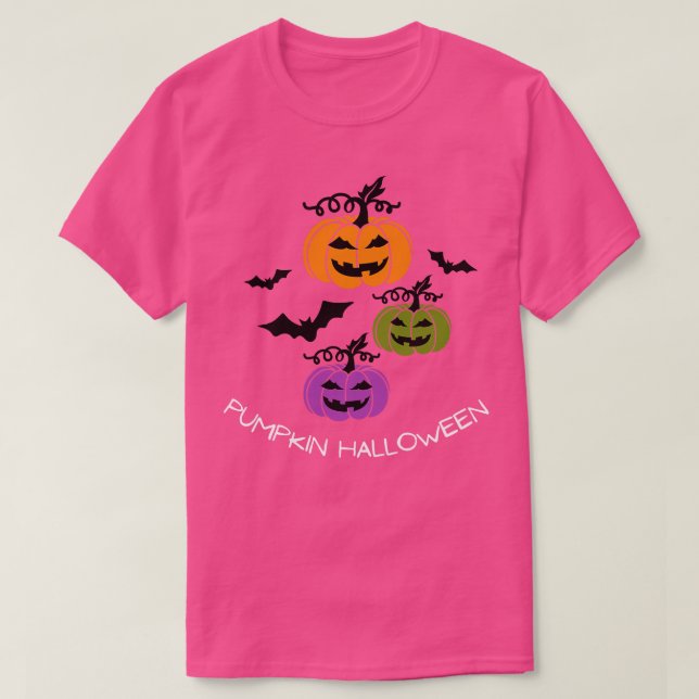 Pumpkin Halloween Happy Fall Season Autumn Vibes H T-Shirt (Design Front)
