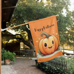 pumpkin Halloween House Flag