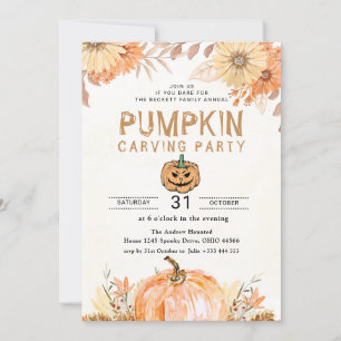 PUMPKIN Halloween Invitation