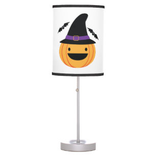 Pumpkin Halloween Jack O Lantern Bat Table Lamp
